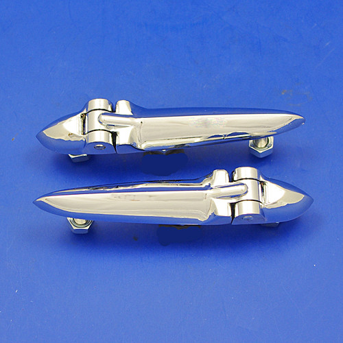 Chrome boot/bonnet hinges - Triumph, Standard, Nash (PAIR)