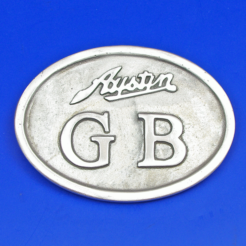 Cast GB plate with Austin script