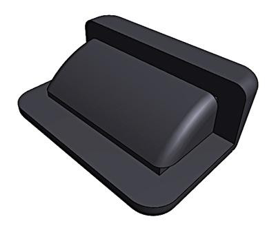 Door buffer rubber - 37mm x 26mm x 15mm thick