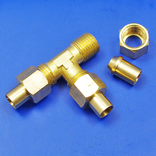 Solder nut type tee piece - 1/4