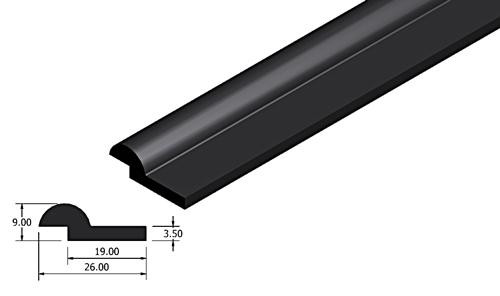 Rubber extrusion -Bonnet Rest rubber, 26mm wide, 9mm high