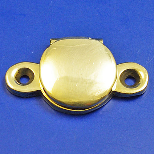 Budget lock cover - Plain, Eared - Brass