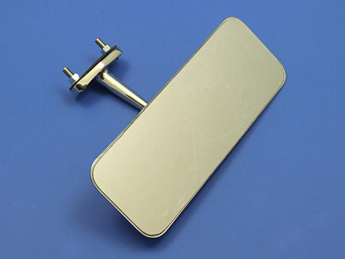 Interior rear view mirror - Large, stainless steel, angled mounting arm