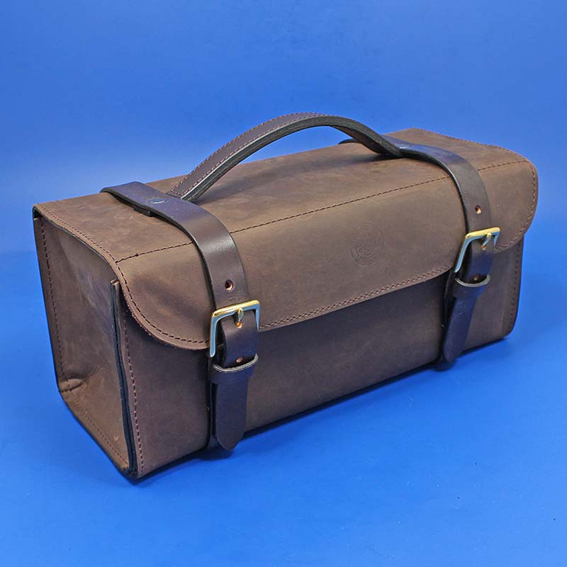 Deluxe Leather Tool Bag - 'Toby' emblem embossed