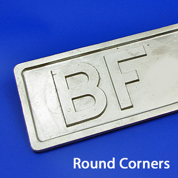 Cast aluminium number plate - Cast only