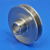 Crankshaft pulley for gear driven cam engine