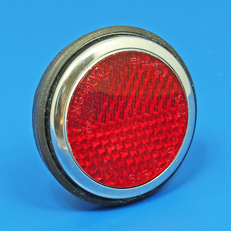 Large reflector with nickel rim - Equivalent to Lucas type RER14